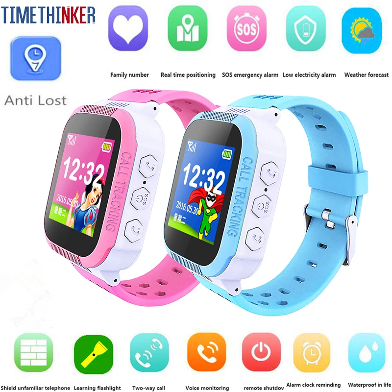 

Timethinker Kids Smart Watch AGPS Children Smartwatch SIM Card SOS Call Anti Lost Baby LBS Safe Watch W15 Smart Bracelet