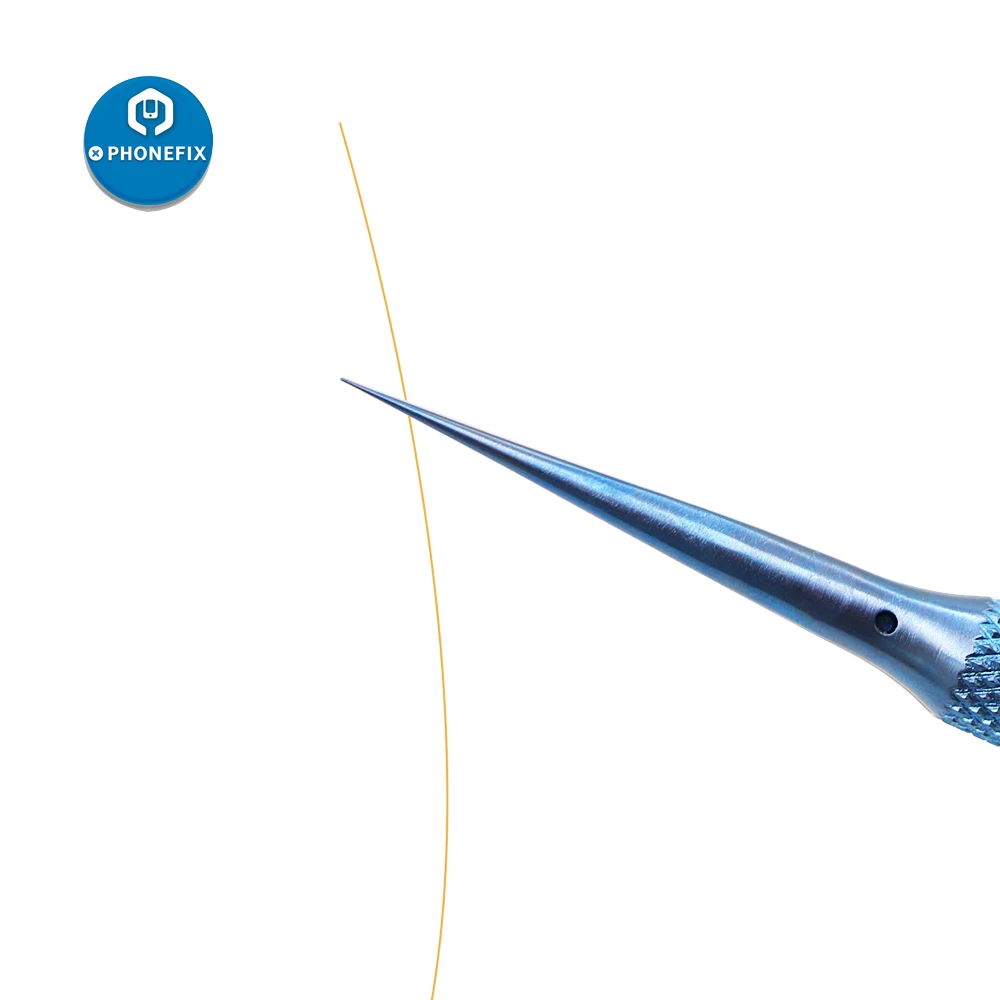 PHONEFIX прецизионный титановый сплав Fly Line Пинцет для предотвращения оставления отпечатков пальцев для телефона медный провод ремонтный зажим Перемычка линия 0,02 мм
