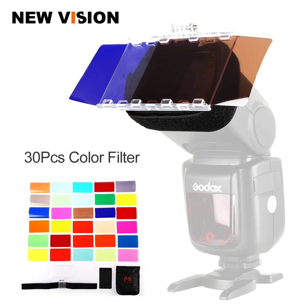 Фотовспышка Falcon Eyes CFA-30K Kit Speedlite 30 цветов s цветной гель с зажимом и отражателем