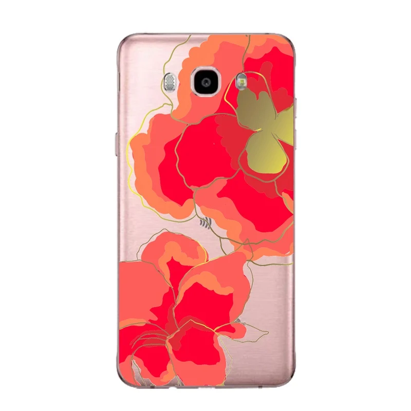 Мягкий прозрачный чехол из ТПУ для Samsung J3 J5 J7 S6 S7 S8 note8 A3 A5 C7 J2prime Smile Flora роскошный