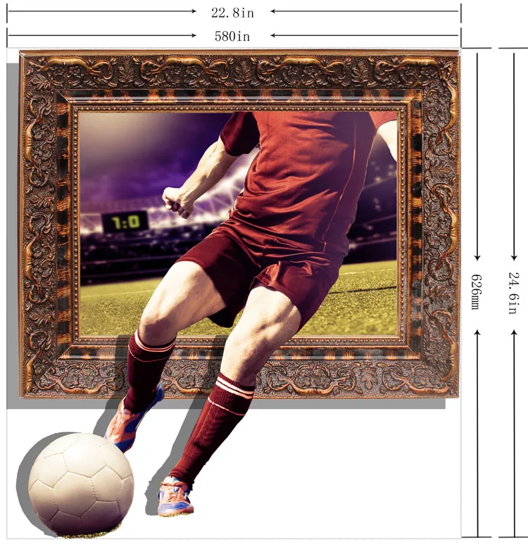 Настенные наклейки для дома спальни 3D футбольных фанатов картина Кубок мира обои