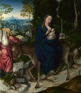 wholesale Famous oil painting Replica # London Museum Religious ART # the flight into egypt painting on canvas