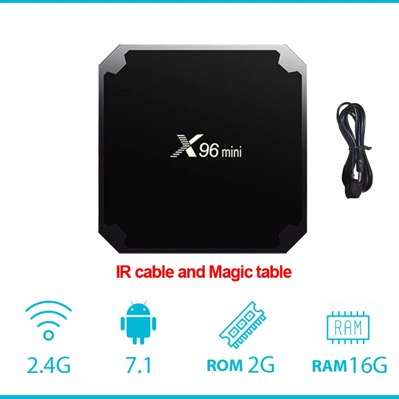 X96 Мини Android 7 1 Smart tv BOX Amlogic S905W четырехъядерный поддержка 4 K 30tps 2 ГГц WiFi
