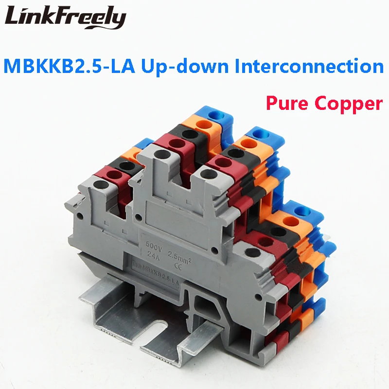 UKK2.5 LA 2 шт UK двухслойный Электрический проводной винтовой клеммный соединитель