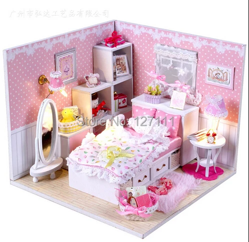 Бесплатная доставка D iy ручной Миниатюрный Кукольный дом ангелов мечтать сборки