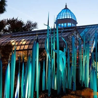 

Murano Glass Reeds for Garden Art Decoration Custom Made Hand Blown Glass Sculpture