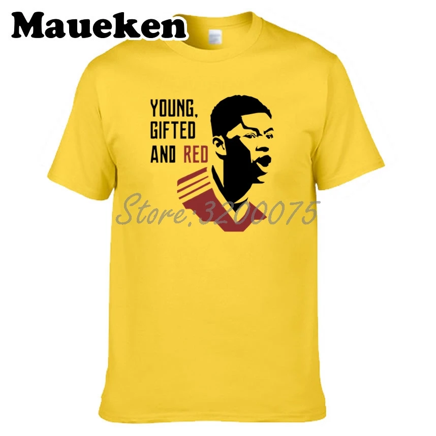 Мужская футболка Marcus Rashford 10 в английском стиле Красная с круглым вырезом