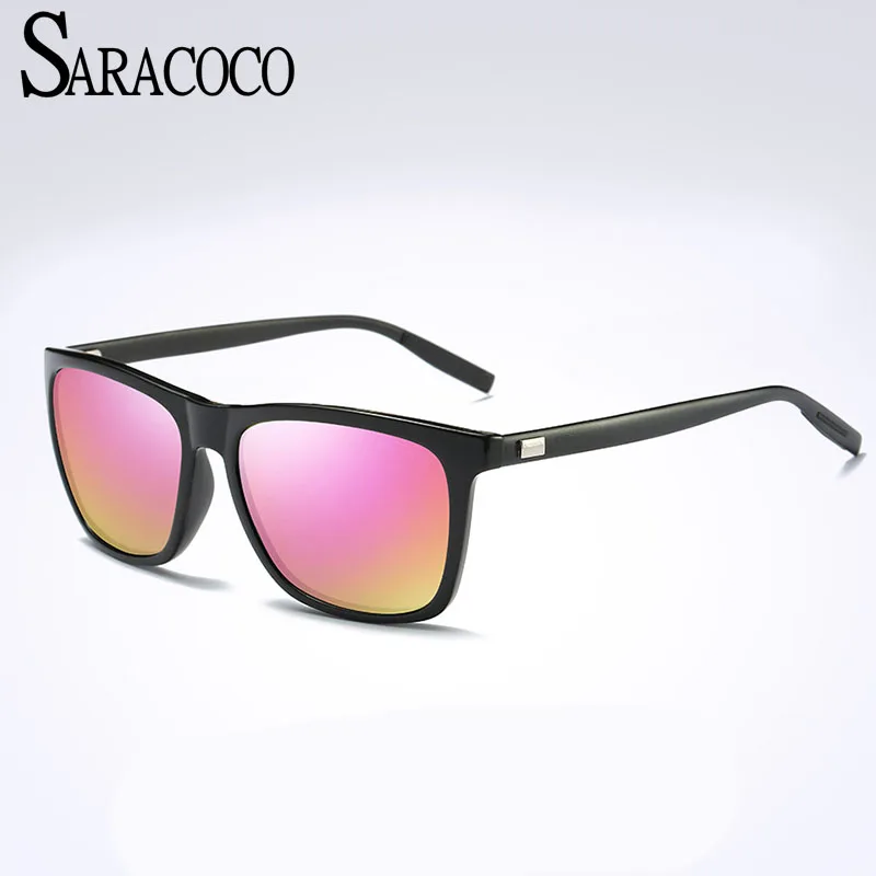 

SARACOCO Aluminium Magnesium Legs Polarized Square Sunglasses for Women Retro Sun Glasses Men Oculos R'855