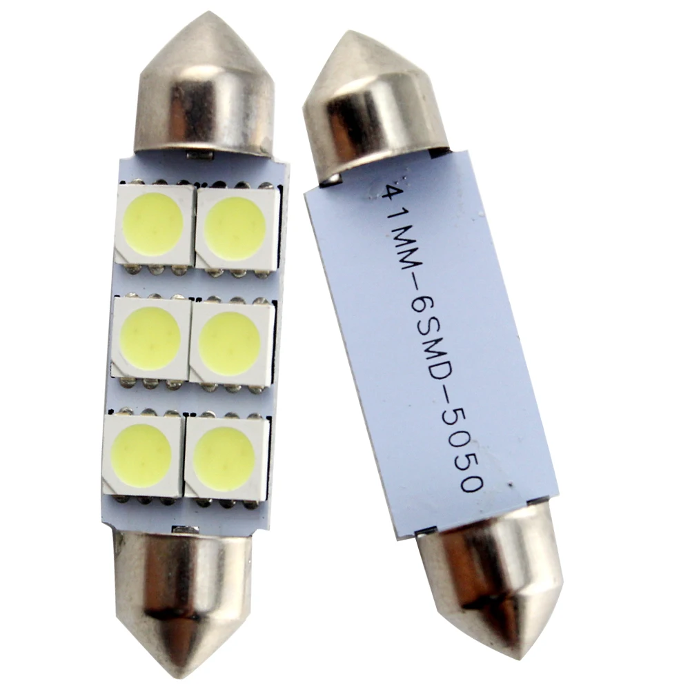 YM E Bright 4 шт. белый 24 В DC 5050 6 SMD c5w 31 мм 36 39 41 светодиодный светильник Festoon Dome лампы