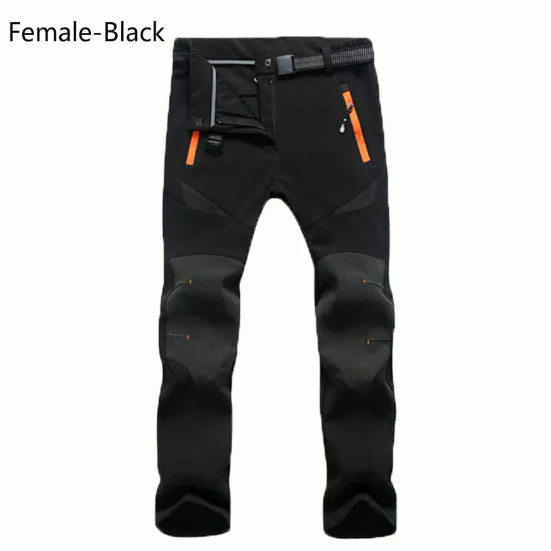 

New men's and women's fleece mountaineering pants outdoor sports windproof waterproof soft shell ski pants