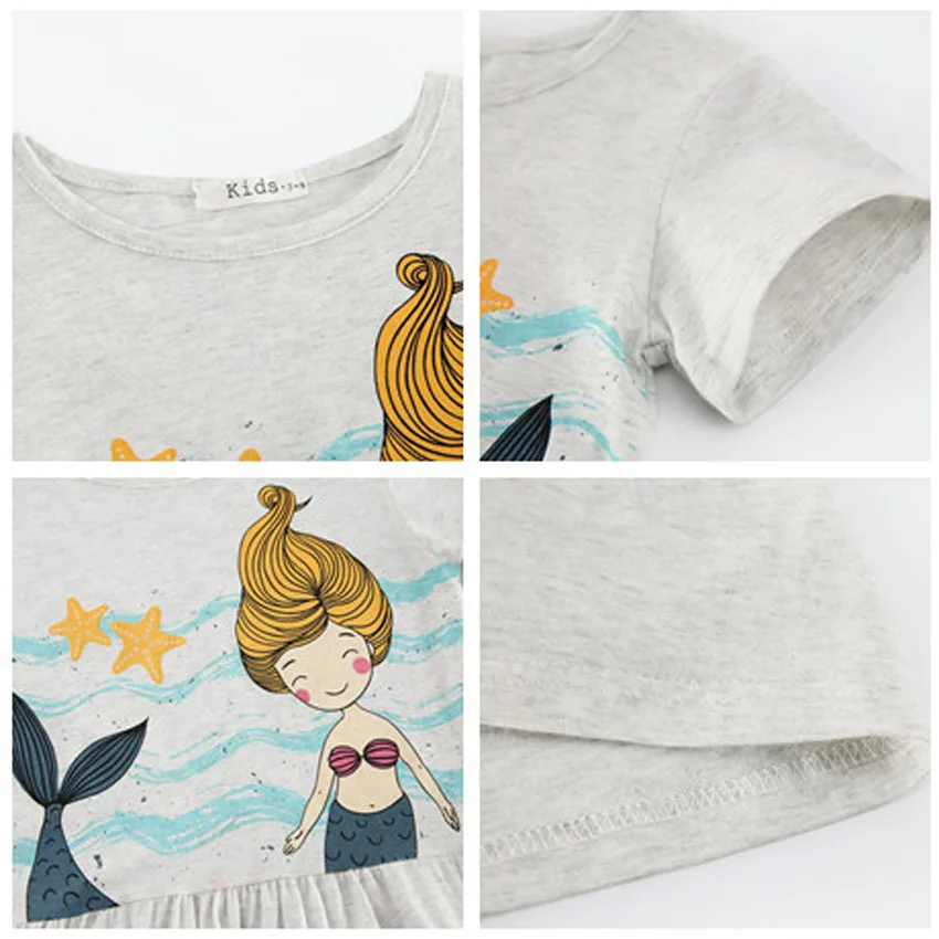 ZJHT 2019 Toddler Spring Long Sleeve Cotton Dress For Kid Girls Clothes Baby Princess Pullover Dresses Children's Clothing MY116 | Детская