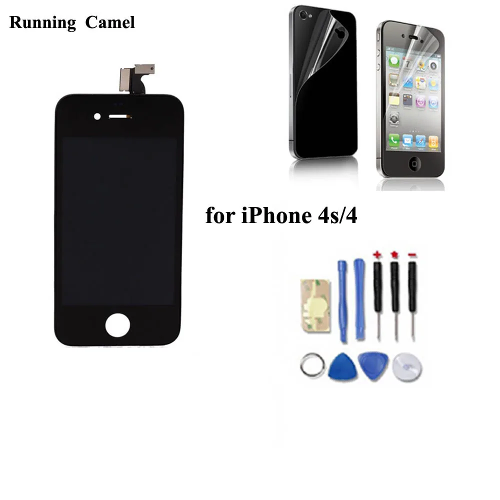 ЖК экран Running Camel Для iPhone 4 4S дисплей сменный запасная часть для LCD + дигитайзер