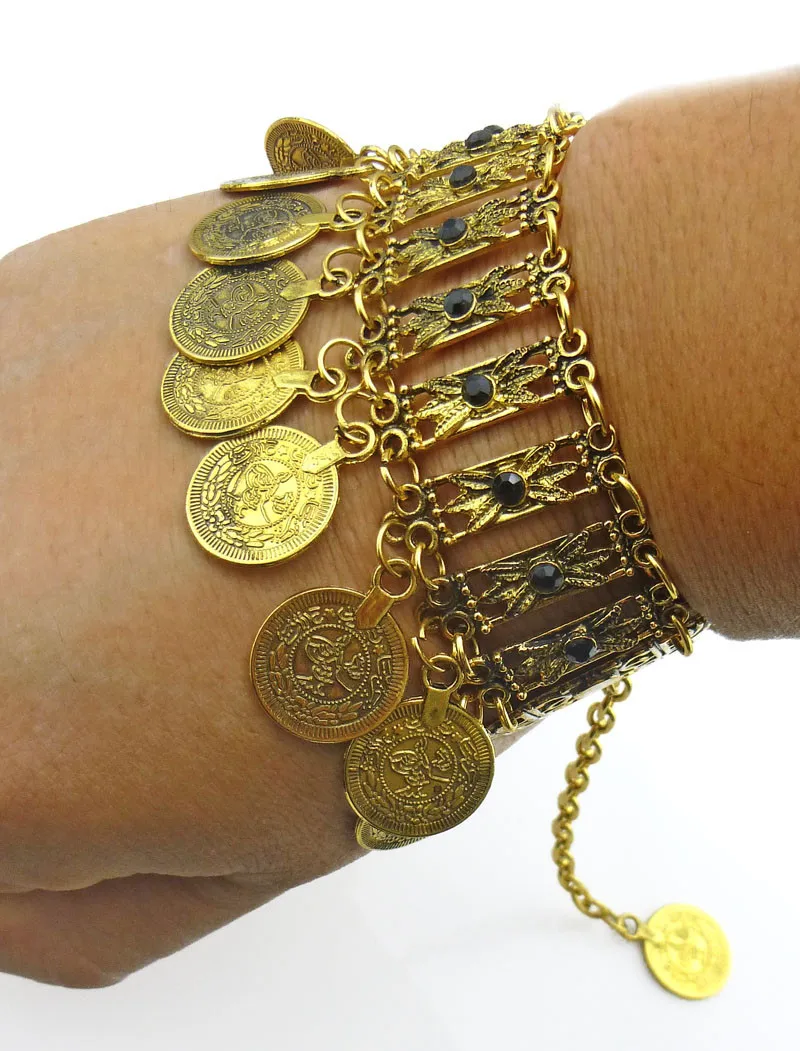 Этническая Цыганская Вечеринка хиппи бохо поп бусы болтаются монета Коренастый