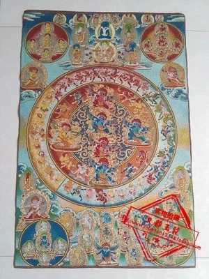 

Ancient Brocade Embroidery Painting (Portrait of Buddhist Tancheng)