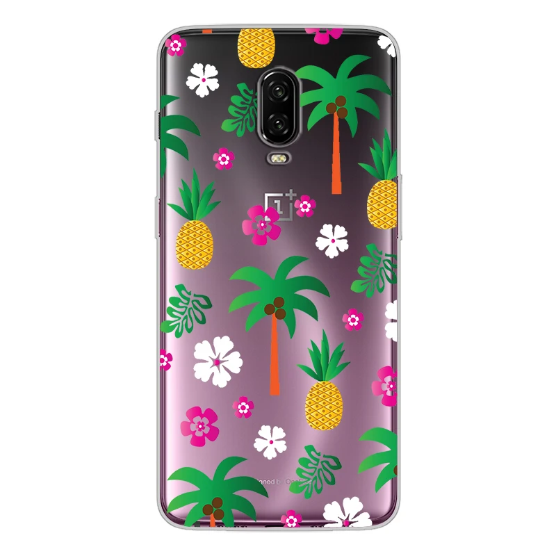 ciciber New Fashion Phone Cases For Oneplus 6T 5T 6 5 Case Soft TPU Back Cover for 1+6T 1+5T 1+5 1+6 Flamingo Pineapple Funda |