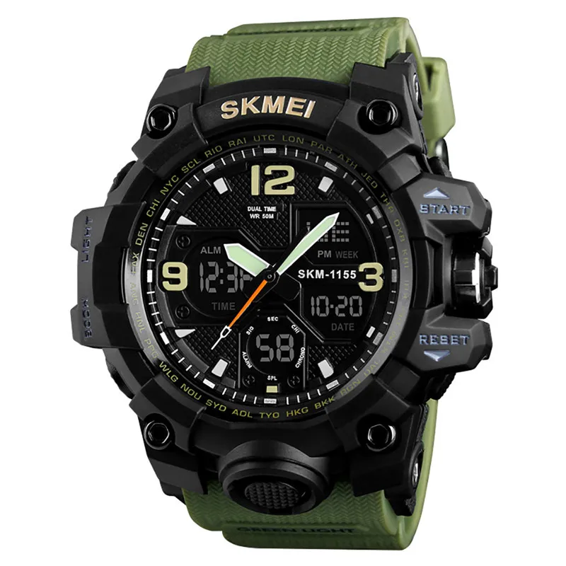 Часы Новая мода Секундомер reloj relogio skmei мужские спортивные часы с двойным дисплеем цифровые светодиодные электронные часы montre homme montre# A