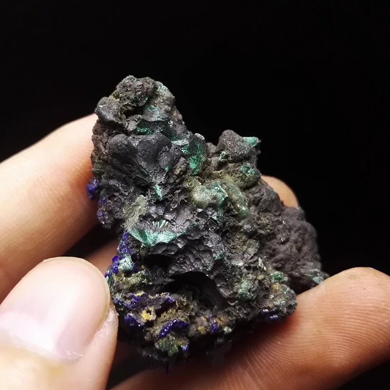 24g натуральных камней и минералов Малахитовый Азурит руды хрустальные образцы синий руды A11 07