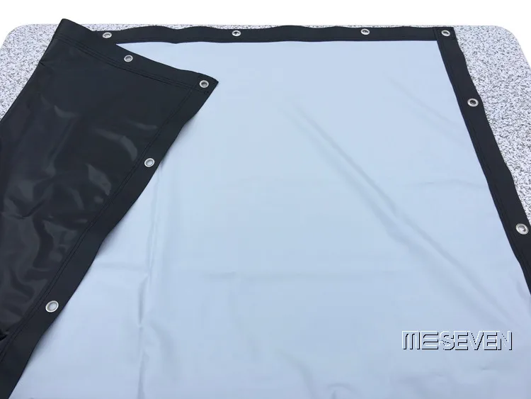 Портативный ПВХ мягкий серый и черный Передний экран для проектора с занавесом 72