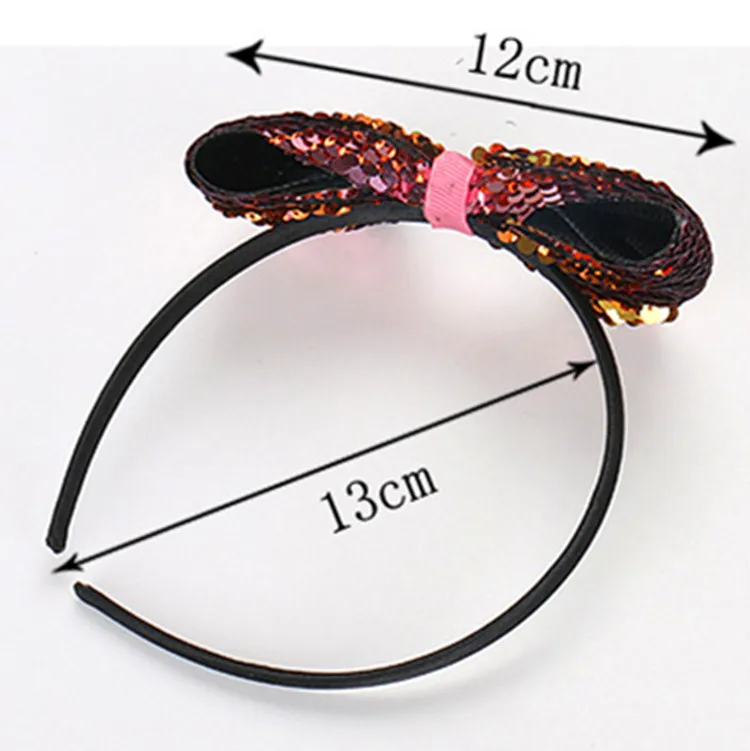 

11pcs New Jo Jo Bow Kids Girls Sequins Hairbands Headband Mermaid Fish Scales Bow Hairbands Hair Band Accessories For Children