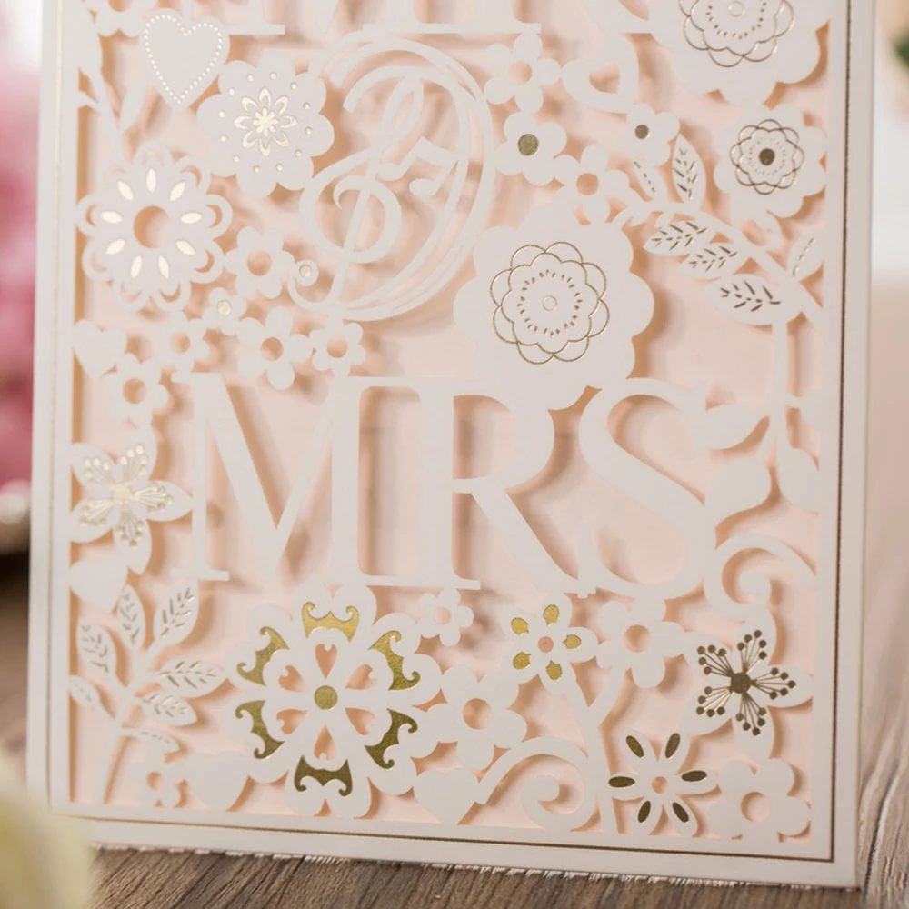 1 шт. белый лазерный разрез полые Элегантное Свадебное приглашение карты