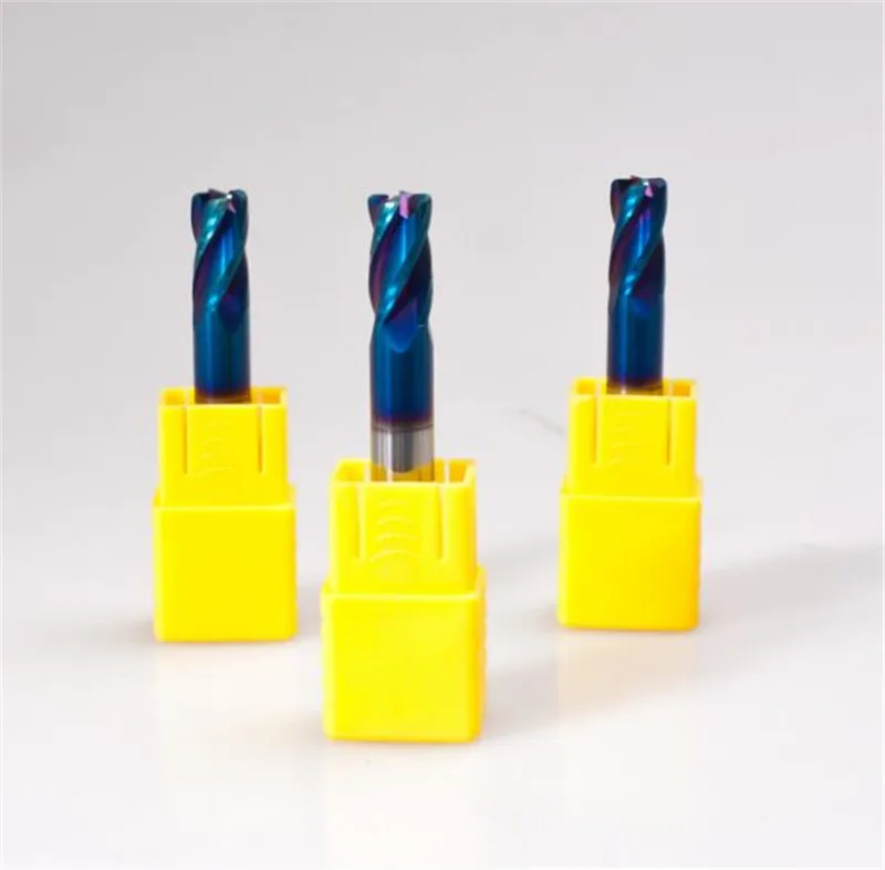 Extre длинный круглый нос Концевая фреза HRC65 R резак ЧПУ Карбид концевые фрезы D6R1.0 75