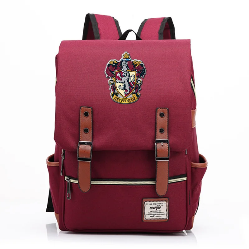 Новая школьная сумка Hufflepuff Ravenclaw Slytherin Gryffindor для мальчиков и девочек, школьные сумки для подростков, Холщовый женский рюкзак, мужской рюкзак - Цвет: 23