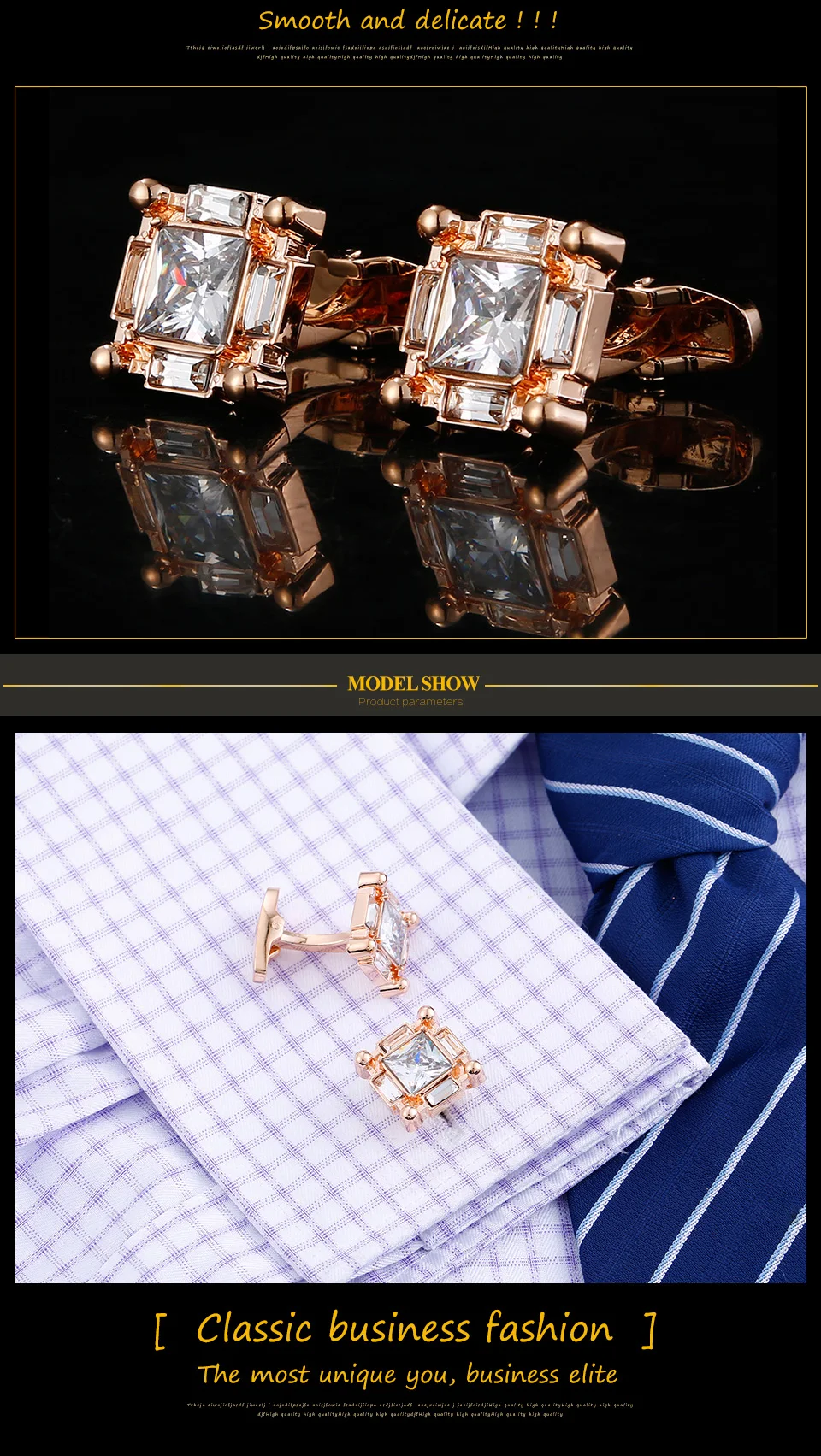 Роскошный чехол из розового золота с украшением в виде кристаллов запонки мужские свадебные подарки запонки для рубашек высокого качественные запонки Бизнес кнопки ювелирные изделия