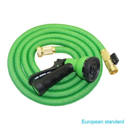 Europeanstandard 25FT-50FT расширяемый волшебный гибкий садовый шланг для воды с 8 узорами пистолет-распылитель для чистки автомобиля и полива садоводства - Цвет: Europeanstandard