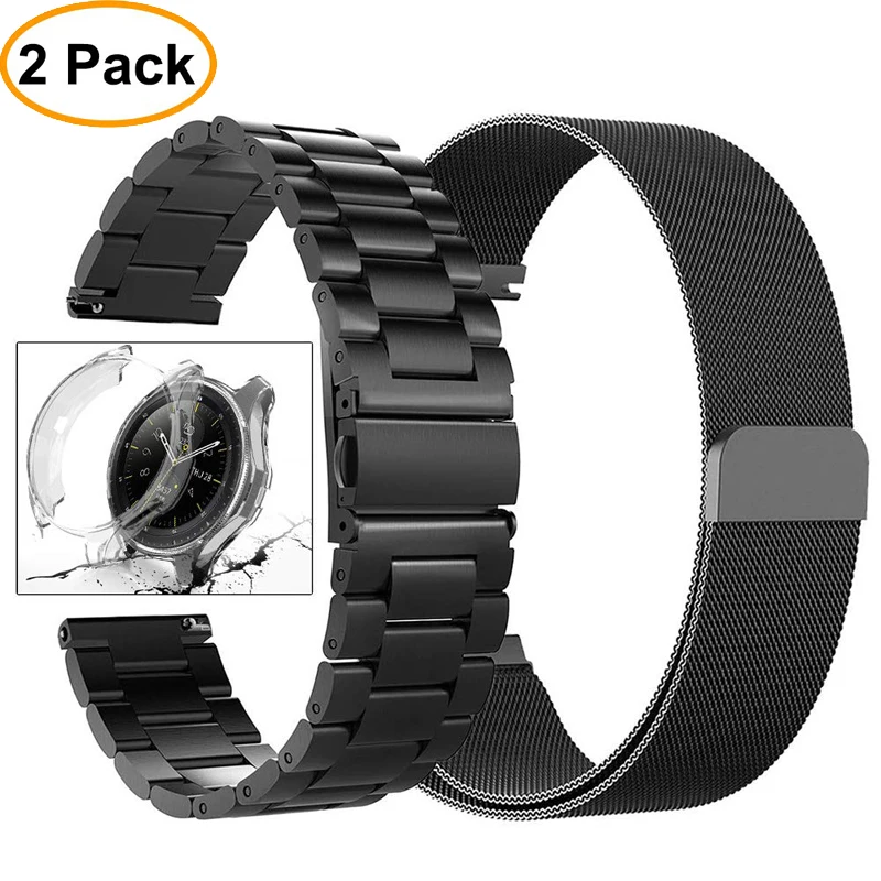 Чехол active 2+ ремешок для samsung galaxy watch 46 мм S3 Frontier huawei gt watch band 20 мм/22 мм металлический браслет+ Защитная крышка