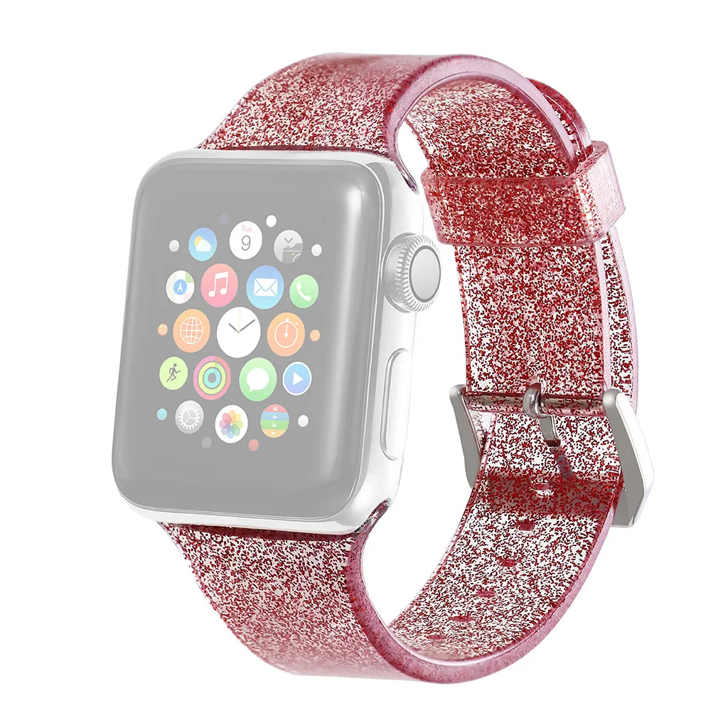 Спортивный ремешок для Apple Watch 4 мягкий силиконовый сменный iwatch 40 мм часов