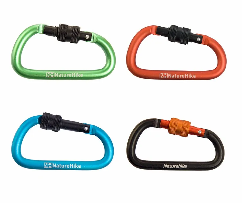 NatureHike multicoloro 6cmd-образный алюминиевый сплав походный Карабин Крюк быстросъемная подвесная пряжка