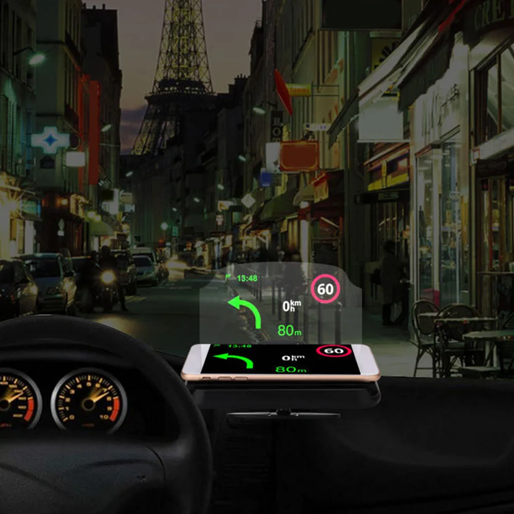 Лобовое стекло автомобиля проектор HUD Дисплей Универсальный мобильный телефон