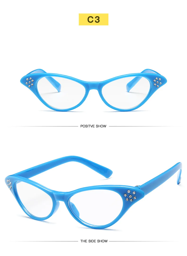 Классические очки кошачий глаз ретро оправа с бриллиантами quincunx по рецепту