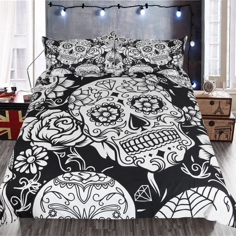 Постельное белье с изображением Черепа Набор King size 3D постельное черепа s и