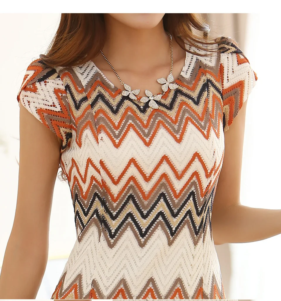 2014 summer new brand women Slim sexy gold striped collar Dress OL occupation | Женская одежда