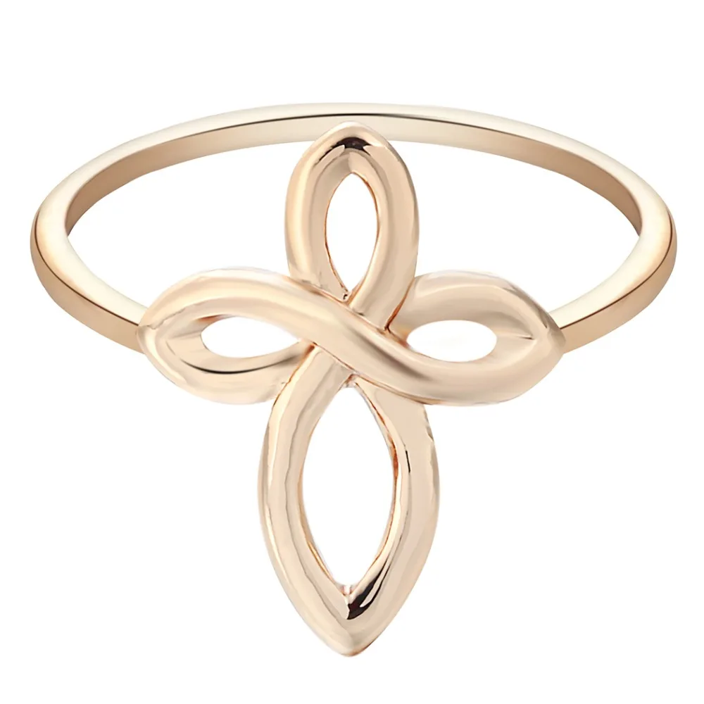 Женское Винтажное кольцо Infinity Cross простое обручальное в индийском стиле