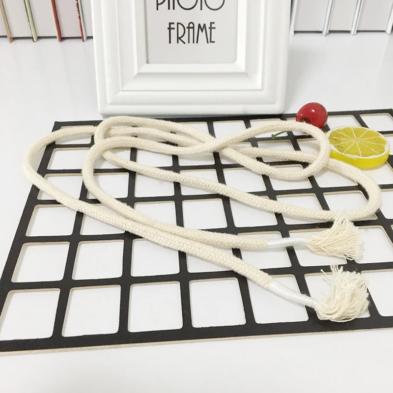 Женские ремни веревки женские тонкие плетеные пояса с кисточками платья