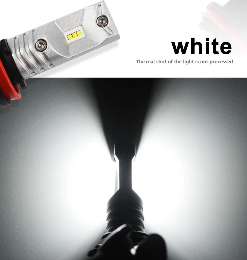 Gzkafolee 2 шт. h11 led h9 h8 led H16 JP автомобилей туман лампа CSP Y19 6500 К 3600LM белый вождение автомобиля лампы дневного