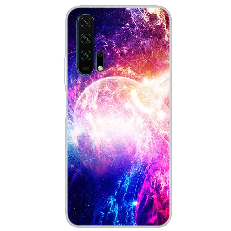 Чехол для телефона Huawei Honor 20 Pro звездное небо Луна окрашенный мягкий чехол Honor20