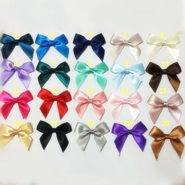 Атласная Лента 600 шт./лот завязанный бант для украшения | Аксессуары одежды