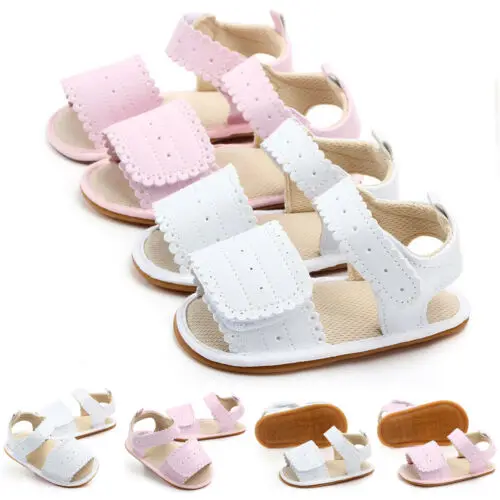 Детские летние милые сандалии из искусственной кожи для маленьких девочек