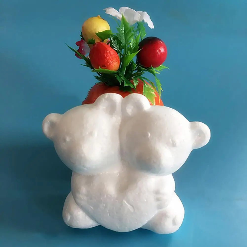 2 шт. пенопластовые животные двойной медведь (цветы в комплект не входят) поделки