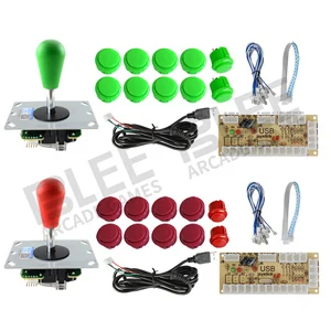 10 Бли 2 игроков Аркада DIY Kit нулевой задержкой USB контроллер PC Sanwa Джойстик с овальный мяч кнопки для ПК PS3 - Цвет: 10