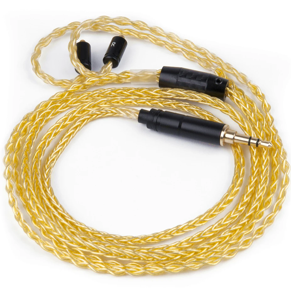 Wooeasy 3 5 мм штекер индивидуальный заказ чистый позолоченный кабель 8 ядер