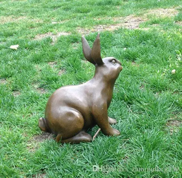 Art Deco Sculpture Two Lovely Rabbits Bronze Statue | Дом и сад