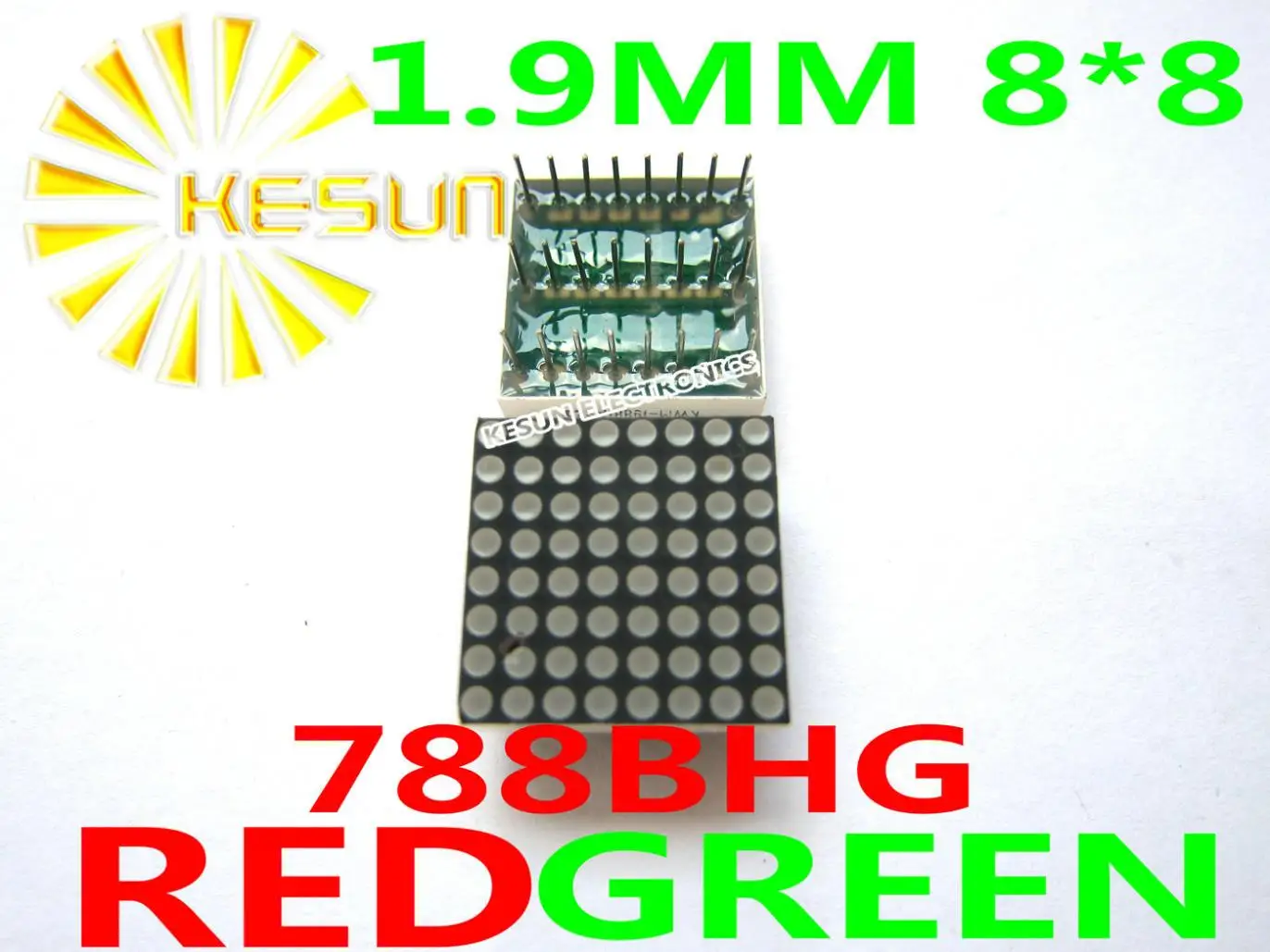Бесплатная доставка 10 шт. 1 9 мм 8X8 красный зеленый двухцветный 20*20 светодиодный