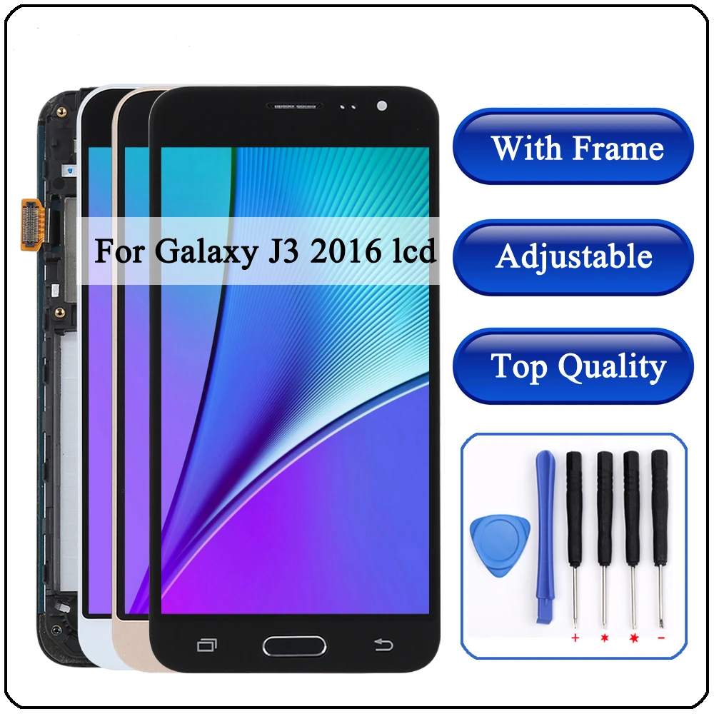 ЖК дисплей J320F для SAMSUNG GALAXY J3 2016 J320FN J320M экран в сборе с рамкой LCD j3 2016|Экраны