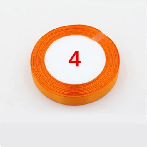 Orange 25 мм, 1890 метров, шелковая атласная лента, украшение для свадебной вечеринки, пригласительная открытка, подарочная упаковка, рождественские принадлежности для скрапбукинга Riband - Цвет: Orange