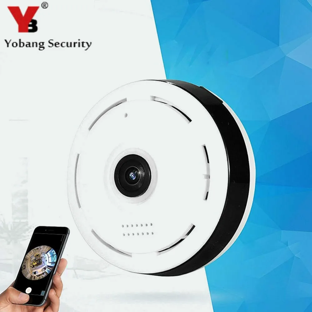 Yobang Беспроводная ip камера безопасности с панорамным видом на 360 градусов WiFi