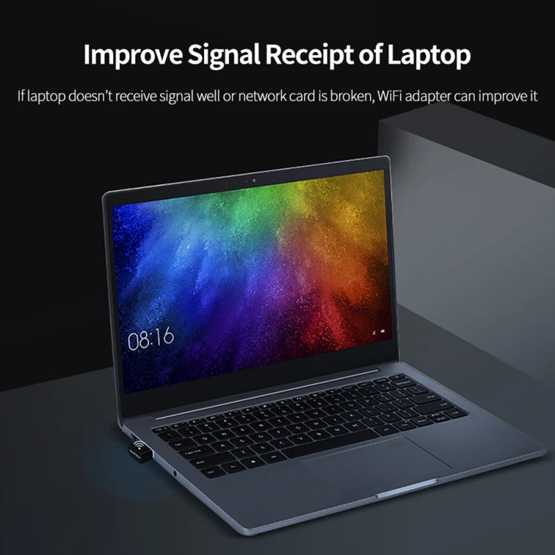 

Dual Band USB Adapter Wireless WIFI Network Card 650Mbps For Desktop Laptop Dual Band Wireless Transmission And Signal Reception
